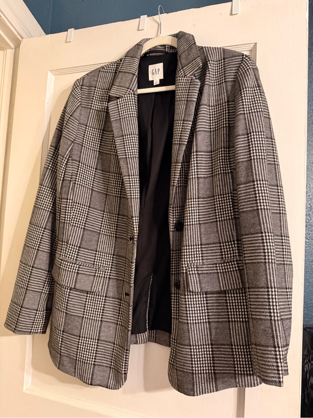 GAP Black and White Houndstooth Blazer
